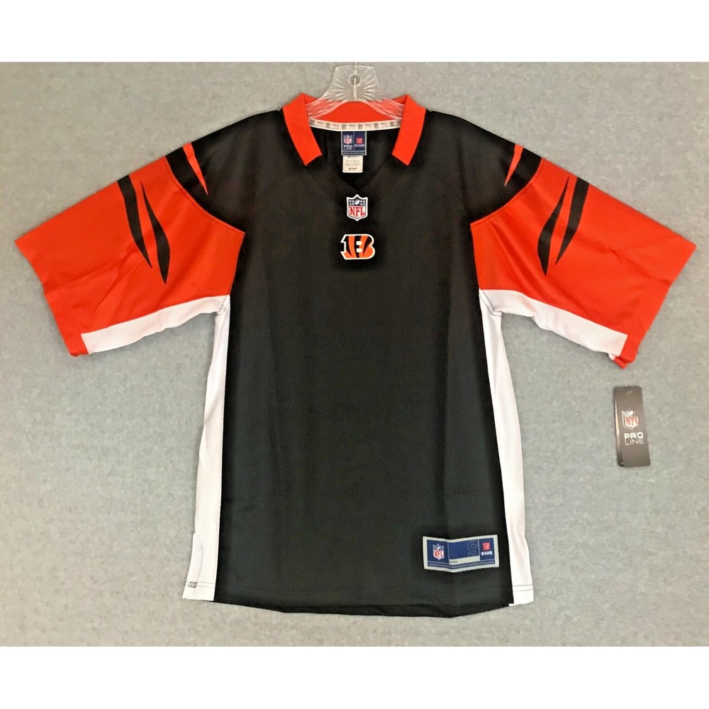 NEW! Cincinnati Bengals NFL Pro Line Mens Small Team Blank Jersey Black Orange